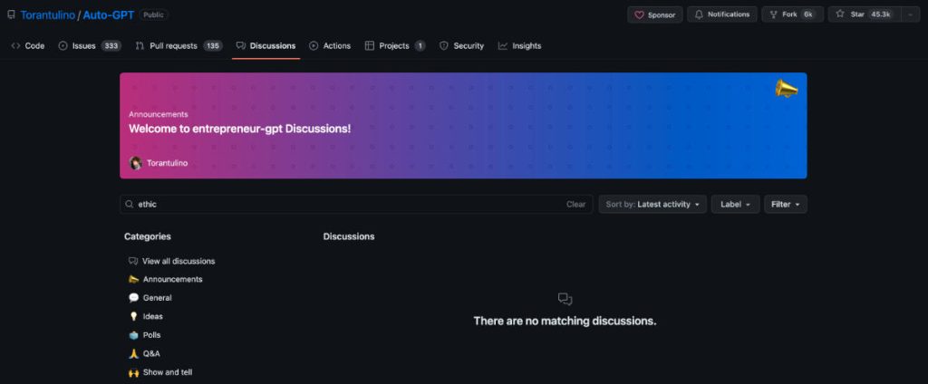No AI Ethics discussions in the Github repo